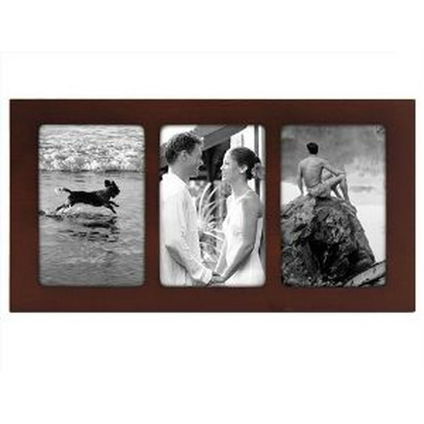 3Opening 3 3/8 X 5 1/16 Walnut Picture Frame Linear Collage Walmart
