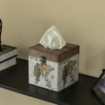 thumbnail image 6 of Facial Tissue Box Holder for Your Bathroom, Office, or Vanity with Decorative World Map Design, 6 of 7