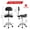 Black + Foam + Foam + Metal + PU Leather, variant on Ergonomic Saddle Stool with Back Support, Rolling Stool with Foot Rest, Adjustable Height & Angle for Salon Spa Tattoo Massage, Black (N753P243053B)