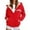 Red, variant on Bibifish Womens "CALIFORNIA ''Graphic Fleece-Lined Hoodies Full Zip Side Pockets Outerwear Relaxed Fit Casual Daily Stylish Warm Hoodies