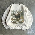thumbnail image 3 of Vintage Moose Forest Sweatshirt | Wildlife Nature Scene Pullover, 3 of 7