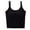 Black, variant on fatyb Summer Built in Bra Tank Top Womens Crop Going out Cami Shirts Spaghetti Strap Sleeveless Camisole