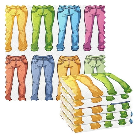

6 Pieces of Kitchen Towels 11x11Inch Kitchen Dish Cloths Kitchen Dish Towels Reuseable Cleaning Cloths Cute Cartoon Pants in Various Colors