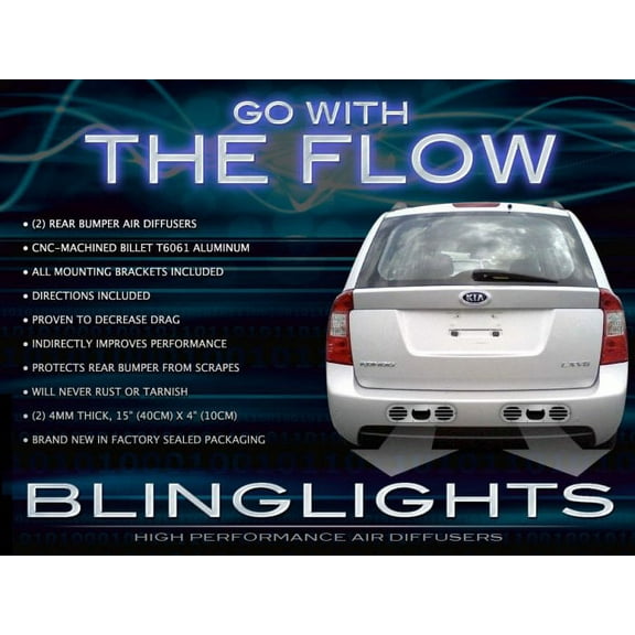 For The 2007 2008 2009 Kia Rondo Rear Bumper Performance Aero Body Diffuser Exhaust Panels Kit