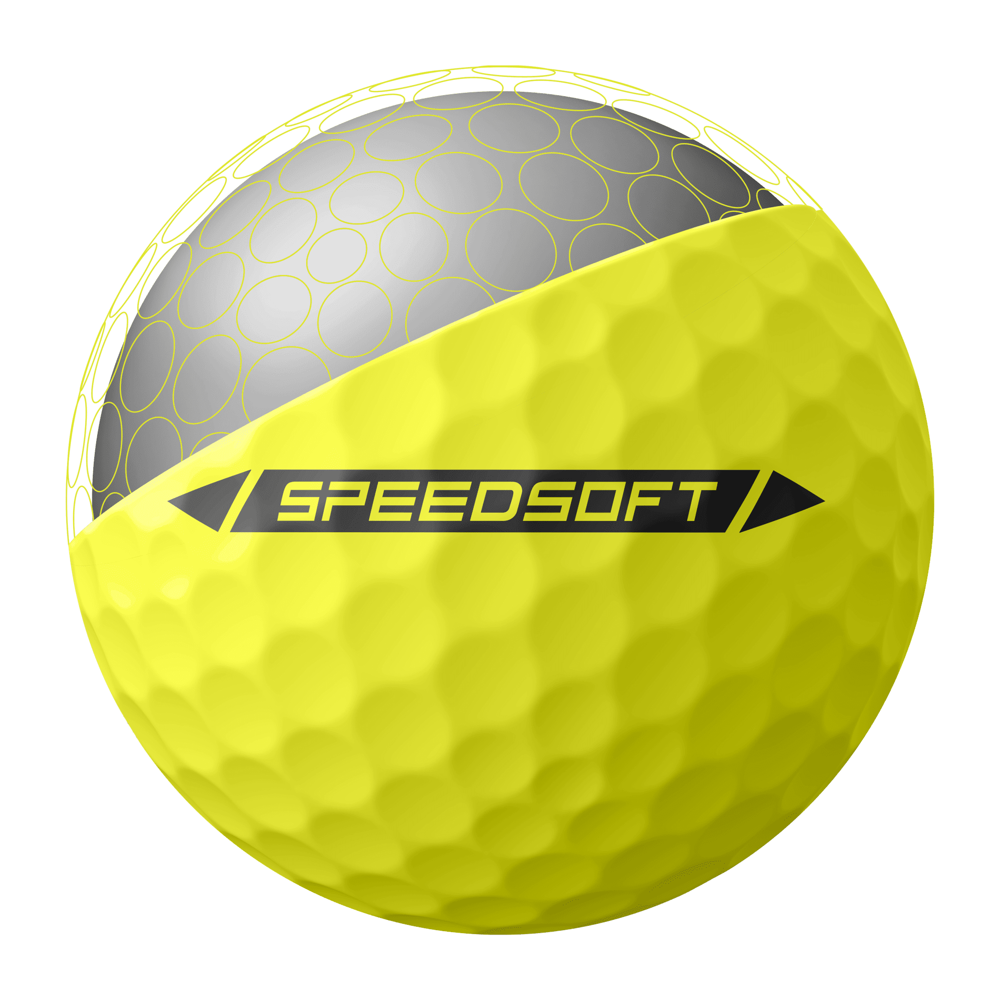 (2 pack) TaylorMade Speed Soft Golf Balls 12pk, Yellow