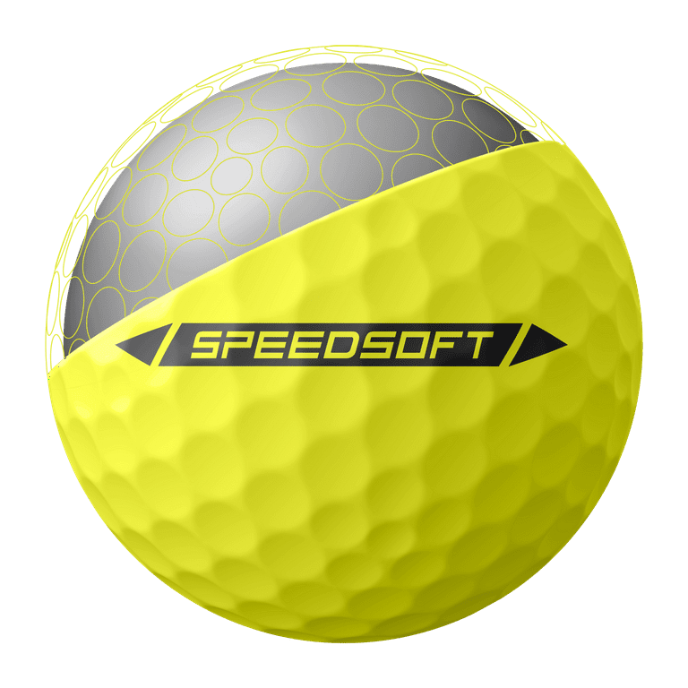 Free Shipping! TaylorMade Speed Soft Golf Balls 12pk, Yellow, Soft