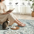 thumbnail image 5 of Ultrug Vintage Rugs Soft Accent Area Rug for Bedroom Living Room Home Decor Carpet,9'x11',Light Blue, 5 of 7