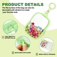 thumbnail image 3 of Uxcell 2Pack 3.74x2.76 Inch Clear Figure Display Bag with Keychain (Square Green), 3 of 6