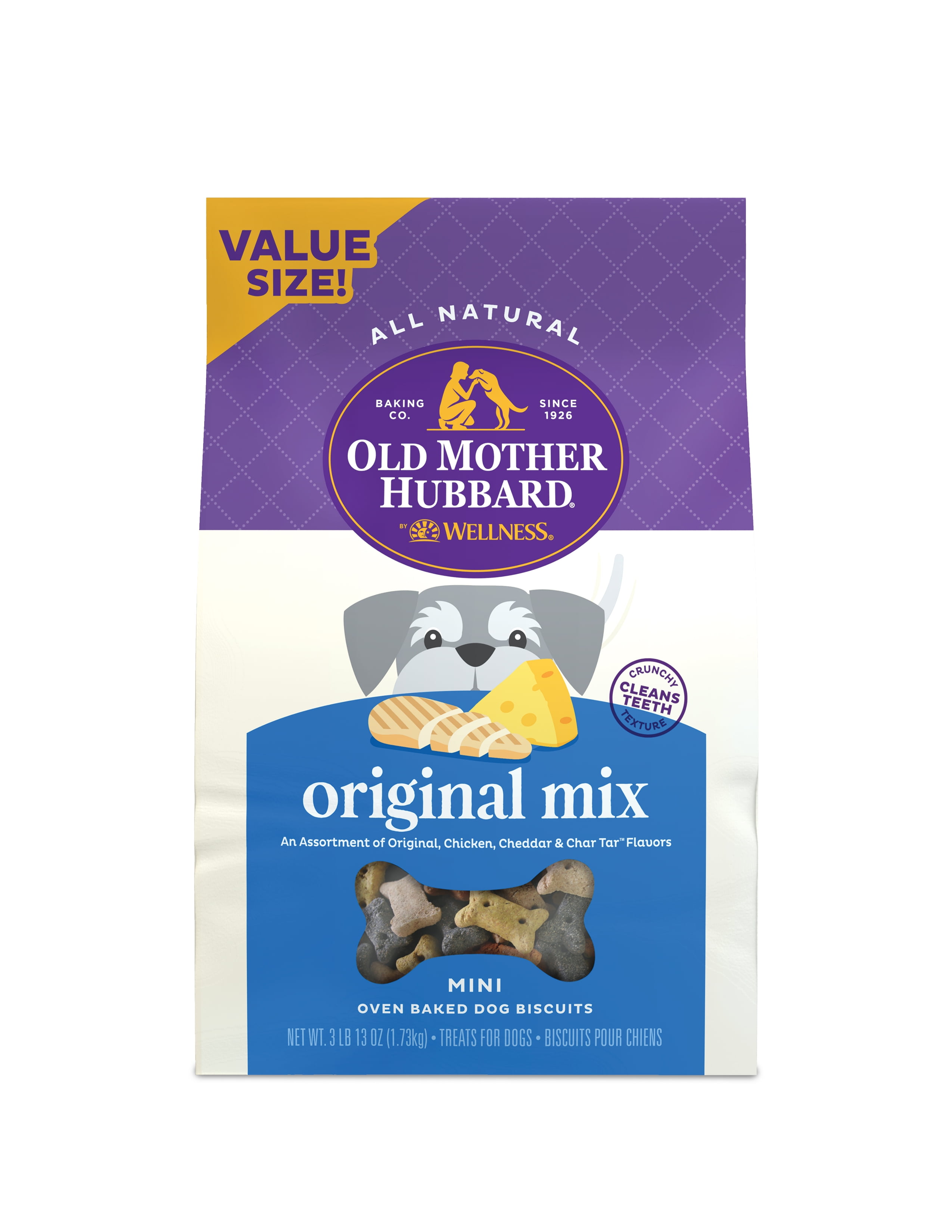 Old Mother Hubbard by Wellness Classic Original Mix Natural Mini Oven-Baked  Biscuits Dog Treats, 20 Ounce Bag 