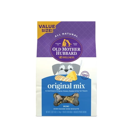 UPC: 0076344101505 | Old Mother Hubbard by Wellness Classic Original Mix Natural Mini Biscuits Dog Treats Mini 3.8 lb bag