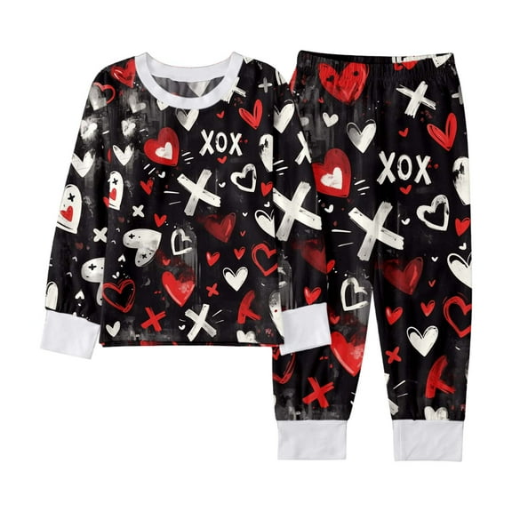 HCYSFG Boys Outfits Summer Fancy Cartoon Crew Neck Long Sleeve Top Pants 2Y-9Y 2 Piece Casual Daily Wear Outfits Sets Clothes Set