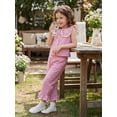 thumbnail image 5 of BemeyourBBs 2Pcs Toddler Baby Girls Summer Outfits Cute Infant Girls Summer Sleeveless Doll Collar Plaid Print Vest Tank Tops and Elastic Waist Pants Set, 5 of 9