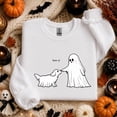 thumbnail image 2 of Cute Ghost Dog Sweatshirt, Boo-P Halloween Crewneck, Funny Dog Lover Shirt, Spooky Season Pullover, 2 of 6