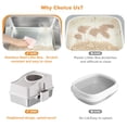 thumbnail image 4 of EDTara Stainless Steel Litter Box with Lid, Enclosed Cat Litter Box with Mat & Scoop, Extra Large High Sided, Easy Clean, Detachable, 4 of 7
