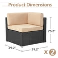 thumbnail image 3 of AECOJOY 2 Piece Outdoor Patio Furniture Set, Outdoor Sectional Furniture Chair Set with Cushions,Black, 3 of 3