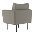 thumbnail image 3 of Modern Faux Leather Accent Chair in Grey-Beige, 3 of 7