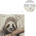 thumbnail image 5 of Coolnut Sloth on The Branch Shower Curtain Waterproof Fabric with 12 Hooks Bathroom Bath Curtain Set Polyester Fabric Machine Washable 60 x 72 Inch Home Decor, 5 of 6