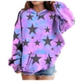 thumbnail image 3 of Ccpelsie Fashion Print Sweatshirt for Girls Toddler & Kids Big Girl's Little Girl's Pullover Hoodies(Purple,7-8 Years), 3 of 8