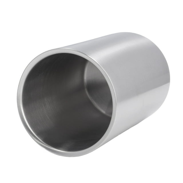 CUBO DE VINO DE FORMA RECTA PLETADA PLETADO DOBLE ACERO BOTELLA DE VINO DE ESTILO CONTAMPORÁNO ENFRIADOR PARA BAR