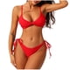 thumbnail image 1 of Traje de baño para mujer, bikini de tirantes sin espalda de color liso para mujer, trajes de baño para mujer, conjuntos de bikini para mujer, trajes de baño de bikini para mujer, 1 of 5