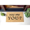thumbnail image 3 of Rugsmith Black Machine Tufted How are you? Doormat, 18" x 30", 3 of 5