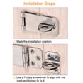 thumbnail image 5 of Unique Bargains 3'' Stainless Steel Thick Door Latch Hasp Lock Padlock with Screws, Silver, 5 of 5