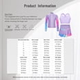 thumbnail image 7 of Sxiwei Kids Girls 3 Piece Dance Outfits Zipper Jacket Sport Bra with Tennis Ballet Skirts Badminton Black 16, 7 of 7