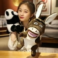 thumbnail image 4 of Marioneta de mano de felpa, Marioneta de mano de felpa Burro Animal Marioneta de mano Juguete Marioneta de mano de peluche suave Elegante y moderno, 4 of 9