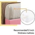 thumbnail image 5 of Alazyhome Full Size Modern Velvet Platform Bed with Storage Box, Pink, 5 of 6