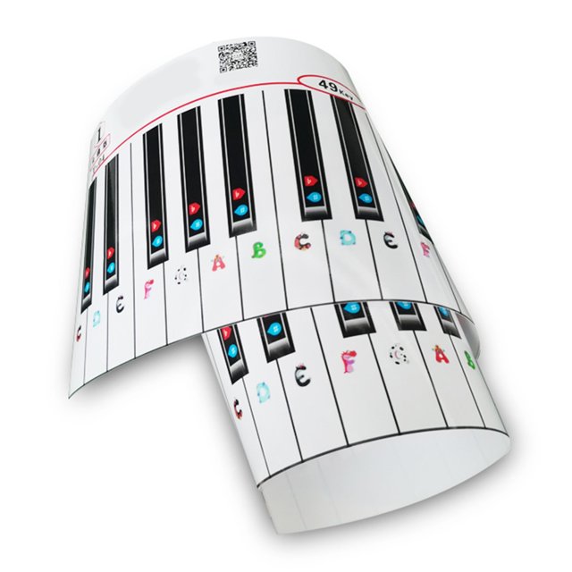 Etiqueta engomada del piano, etiqueta engomada de la práctica del piano del papel de simulación de 88 teclas Etiqueta engomada estándar del piano Calidad en la que puede confiar