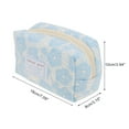 thumbnail image 2 of Unique Bargains 1 Pc Flower Style Drawstring Makeup Bag for Vacation Blue Polyester, 2 of 6