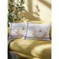 thumbnail image 5 of Outdoor Pillows Waterproof, White Pumpkin Fall Bedding Throw Pillows with Insert for Couch Sofa Bed, Thanksgiving Wooden Botanical Grey Striped 12x20 Inch Pillowcases Decorative Patio Pillow Set of 1, 5 of 8