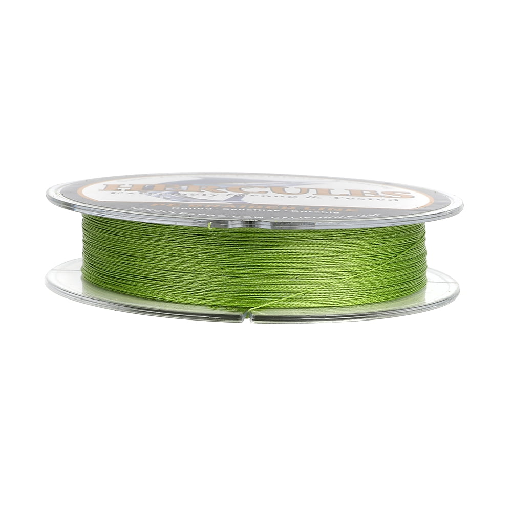 HERCULES Braided Fishing Line 300m 328yds 6lbs-100lbs Pe Superline 4 Strands (Army Green 50lb/22.7kg 0.37mm)