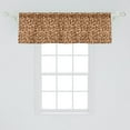 thumbnail image 2 of Ambesonne Animal Print Window Valance, Savannah Pattern Heart, 54" X 18", Peach Chocolate, 2 of 3