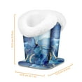 thumbnail image 2 of Fintie Plush Lined Double Eyeglasses Holder with Magnetic Base, Anti-scratch PU Leather Glasses Stand Case, Ocean Marble, 2 of 7
