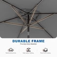 thumbnail image 4 of CHYVARY 10 x 6.5ft LED Outdoor Patio Umbrella Rectangular Outside Table Umbrella for Deck, Poolside and Patio, Gray, 4 of 9