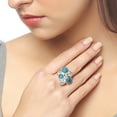 thumbnail image 2 of YoTreasure Blue Copper Turquoise Solid .925 Sterling Silver Gemstone Ring Jewelry, 2 of 6