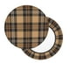thumbnail image 2 of Disketp khaki coffee plaid Funda Redonda para Taburete, Funda de Cojín para Silla de Bar Suave y Elástica-13 inch, 2 of 7