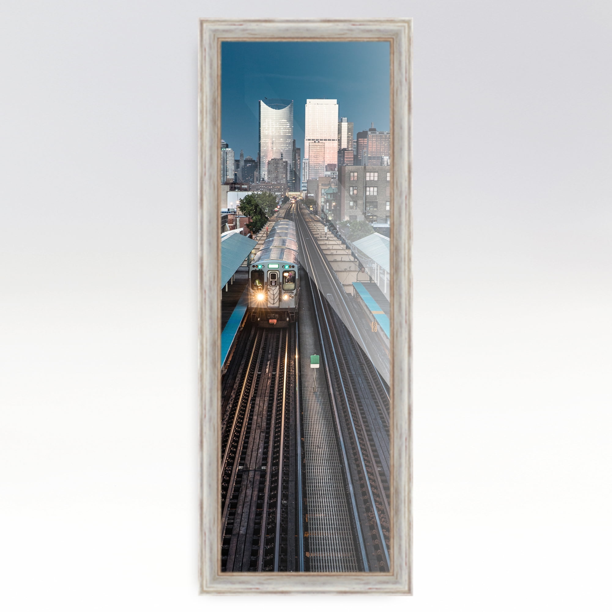 16x48 Frame White Real Wood Picture Frame Width 1.75 Inches Interior