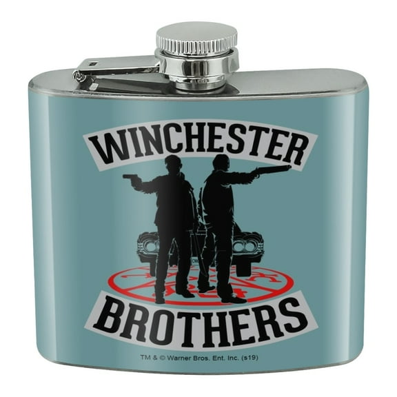 Supernatural Winchester Brothers Stainless Steel 5oz Hip Drink Kidney Flask
