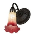thumbnail image 5 of Meyda Lighting 5.5" Wide Seafoam/Cranberry Tiffany Pond Lily Wall Sconce - N/A, 5 of 7