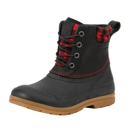 

Muck Women s Originals Leather Duck Lace Boot - Black/Buffalo Plaid 10