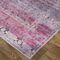 thumbnail image 3 of Feizy Voss Transitional Distressed, Pink/Purple, 1'6" x 1'6" Swatch Stain Fade Resistant Pet & Kid Friendly Casual Oriental Design Carpet for Living Dining Bed Room, 3 of 9