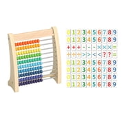 LeeQinersw Add Subtract Abacus Educational Counting Frames Toy Ten Frame Set Smooth Edges Montessori for Girls Boys Children Elementary