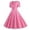 Hot Pink, variant on Women's Casual Tennis Dress Elegant Square Neck Short Sleeves Bow Design Modern Everyday Dress for Daily Wear Pink XXL