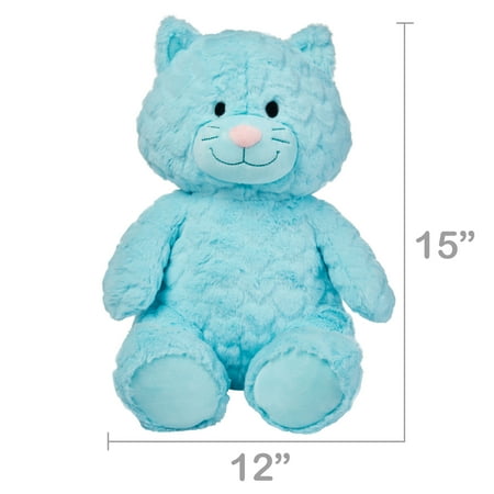 Spark Create Imagine Blue Cat Plush Animal, 15"