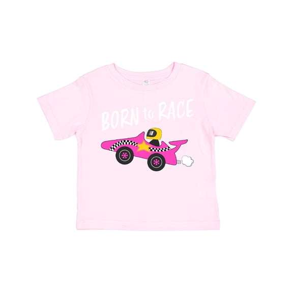 Inktastic Born to Race- Pink Race Car Boys or Girls Toddler T-Shirt