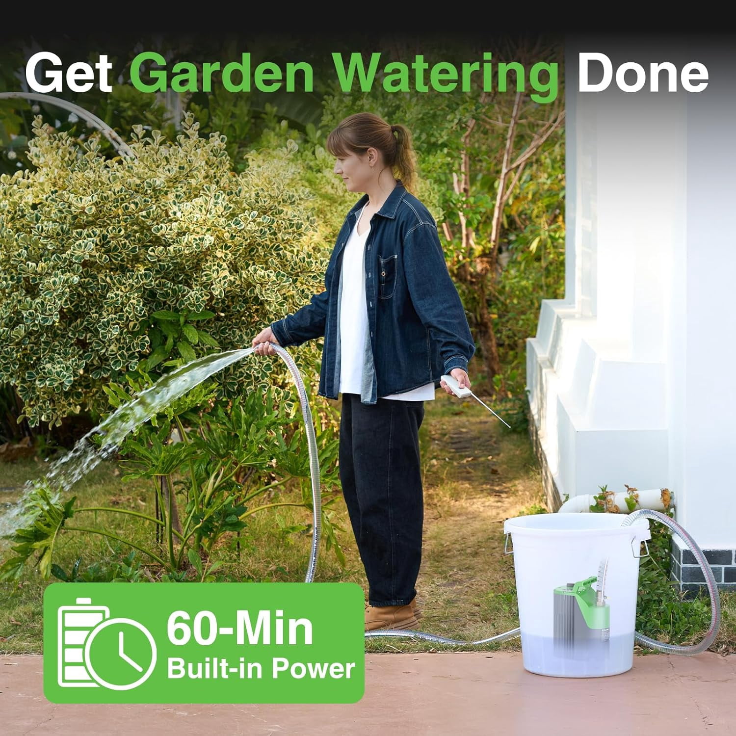 TaskStar Cordless Submersible Water Pump with Remote Control,  Battery Powered Sump Pump, Emergency Backup Water Drain Pump for Pool Pond Basement Garden Tub Camping