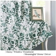 thumbnail image 5 of Half Window Curtains for Kitchen - Country Curtains Watercolor Painting Thermal Insulated Room Darkening Draperies for Bedroom Dining Bathroom, 2 Panels, W 52 x L 36, Green, 5 of 6