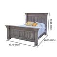 thumbnail image 5 of Benjara Siya Queen Size Bed, Clean Rustic Headboard and Footboard, Gray Finish, 5 of 5